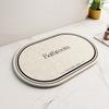Alfombra de suelo de baño de lana de cordero estilo crema, moderna, simple, absorbente, antideslizante, alfombra de suelo gruesa, alfombra de baño para el hogar