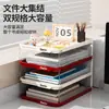 Estante de almacenamiento de escritorio, caja de almacenamiento transparente, para archivos, libros, escritorio de oficina, estación de trabajo, estantería, almacenamiento multicapa para la oficina
