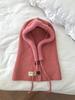 Otoño e Invierno gorro de punto bufanda integrada protección para las orejas gorro de lana con capucha gorro japonés dos en uno pasamontañas