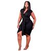 Amazon deseo transfronterizo talla grande para mujer primavera y verano con cordones 2021 vestido cadera grande ampliada sexy falda ajustada