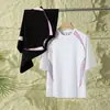 Camiseta Deportiva de Color Contrastante Transpirable con Cuello Redondo para Verano para Hombres y Mujeres/Ropa de Trabajo a la Moda Mangas Cortas 8494
