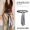 Corbata de Raya Estilo Universitario Maillard Retro Cinturón Bufanda para Mujer Dulce Fresca Chica Picante Accesorios de Camisa de Gama Alta Cadena para la Cintura