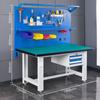 Bancada Antiestática pesada para oficina de fábrica, linha de montagem, mesa de embalagem, console de manutenção com luz, bancada de teste