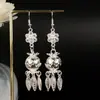 Pendientes de Pavo Real para Minorías Étnicas, Regalos Retro de Plata Miao Estilo Étnico, Accesorios de Pendientes Vintage de Imitación Plata