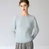Terciopelo Baicai 100% Cachemir Puro Estilo Nuevo Primera Línea Listo para Usar Cuello Redondo Tejido Calado Tejido Sin Costuras Versátil Casual