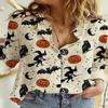 Comércio Exterior Transfronteiriço Nova Camisa Feminina Bruxa Abóbora Engraçada Impressão 3D Halloween Fabricantes de Roupas Femininas Em Nome