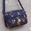 Bolsa de pano de flores Nova bolsa crossbody feminina Pano Oxford Bolsa de mãe de meia-idade e idosa Bolsa Bolsa de ombro multicamadas Bolsa de lona