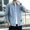 Camisa de trabajo de algodón de manga larga para hombre, camisa de estilo japonés, informal, holgada, para primavera y otoño, nueva