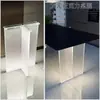 Pernas de mesa acrílicas foscas luminosas, pernas de penteadeira, suportes, suportes para ilha de mesa, cantoneiras para mesa de bar com iluminação