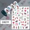 Adesivos de Papai Noel de desenho animado novos transfronteiriços joias para unhas diy simples 3d boneco de neve fofo adesivos de unha atacado