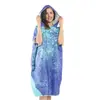 Poncho Capa Secagem Rápida Amazon Transfronteiriço Adulto Microfibra Praia Com Capuz Estampado Roupão Secagem Rápida Capa de Mergulho