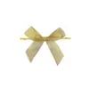 Laço de fita de lamê dourado e prateado, laço decorativo para caixa de presente, laço decorativo para enfeite de árvore de Natal, feito sob medida