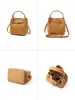 Bolso de Mano de Cuero para Mujer Estilo Nuevo, Bolso Cubo, Moderno y Versátil para el Trabajo, Bolso Cruzado de Diseño Único