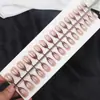 Comércio Exterior Atacado Unhas Vestíveis Manicure Boutique Série de Cores Nude Multi-color Ponta Francesa Tiras Prontas Doce Fresco Em Estoque Enviar