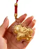Artículo popular: Colgante de cadena para teléfono "Hazte Rico Rápido", llavero de pony de dibujos animados con lámina de oro de imitación, tarjeta de regalo pequeña, regalo de Año Nuevo