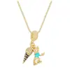 Collar Colgante de Planeta Espacial de Cobre Puro Microincrustado Transfronterizo con Circonita para Mujer, Cadena Versátil para Clavícula, Todo Diamante, Lujo Ligero
