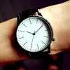Reloj Estilo Coreano Xiaoya para Estudiantes Mujeres, Correa de Cuero, Reloj de Cuarzo Simple para Hombres, Reloj de Pareja 1251