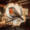 Decoraciones de Pared de Madera Creativas de Pájaros 2D Transfronterizas Adornos Colgantes Suministros para Fiestas Manualidades