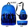 Novo Conjunto Periférico Padrão Dança das Sombras da Amazon Transfronteiriço Mochila Bolsa de Ombro Estojo de Lápis