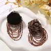 Outono e Inverno Retrô Franja Contas Poá Estampa de Leopardo Flor de Organza DIY Grampo de Cabelo Adorno de Cabeça Feminino Corsage Acessórios de Roupa