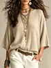 Colección Otoño 2026 Superventas de Amazon Suéter Cardigan de Punto de Color Sólido con Mangas Amplias Holgadas, Cuello Redondo Adelgazante para Mujer