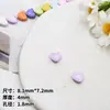 Materiais para Corrente de Celular DIY em Formato de Coração Pintado Colorido, Acessórios com Contas, Pulseira com Ornamentos de Liga Metálica em Formato de Coração Feitos à Mão