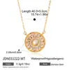 Collar de Acero Inoxidable Hueco con Forma de Brújula de Estrella Retro Transfronterizo Wanxing Diseño de Nicho Collar de Gama Alta para Mujer Venta al por Mayor
