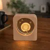 Luz de Noche de Cristal Souvenir Creativo de Cristal Adornos de Escritorio Lámpara de Mesita de Noche Puesto de Manualidades Regalos para Estudiantes y Maestros