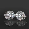 Horquilla Parte Posterior de la Cabeza Clip de Cristal de Alta Gama Lazo Tiara Clip de Un Carácter para Mujer Clip Superior para Cabello Semirecogido de Madre