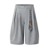 Shorts Masculino de Verão Finos de Secagem Rápida Retos Largos na Altura do Joelho Estilo Cityboy Japonês Yamamoto