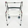 Ayuda para caminar plegable para ancianos, ayuda para caminar de rehabilitación, ayuda para caminar anticaída para personas con discapacidad, bastón tipo armazón