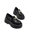 Mocasines Nuevos de Alta Calidad para Mujer de Guangzhou con Suelas Gruesas, Zapatos Slip-On de Moda de Piel Genuina para Mujeres Menudas