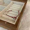 Novo estilo pequeno borboleta prata quebrada com contas trançado pulseira ins nicho simples moda versátil pulseira de casal atacado