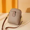 Bolsa de Teléfono Móvil de Cuero Genuino Personalizada para Mujer Verano Nuevo Versátil de Moda Bolso de Mujer Bolso Cruzado Bolso Pequeño de Mujer Bolso de Hombro Bolso Cuadrado Pequeño