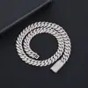 Hip-Hop Europeo y Americano Cadena Cubana de Burbujas de Diamante de Tres Filas 12mm Joyería Transfronteriza Collar de Circonita Accesorios de Moda Personalización