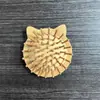 Espelho de maquiagem mini portátil orelhas de gatinho espelho de bambu fofo comércio exterior transfronteiriço gravação a laser LOGO a laser
