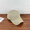 Nuevo gorro suave con agujeros y bordado tridimensional de letras para primavera y verano, gorra de béisbol con visera solar combinable para hombre y mujer
