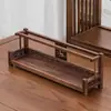 Escritorio de Madera de Nogal Norteamericano, Estante de Exhibición de Madera Maciza, Estante de Almacenamiento para Tazas de Té y Juegos de Té, Estante de Exhibición para Estudio, Estante de Almacenamiento para Tetera de Arcilla Púrpura