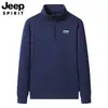 Nova Blusa de Moletom Masculina Meio Zíper Pulôver Solta Quente Oversized Tendência Versátil Gola Alta Primavera 2026