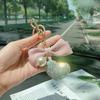 Novo arco de cinco pontas estrela chaveiro Diamante embutido criativo japonês e coreano moda amor carro chave pingente de presente