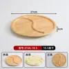 Prato Especial de Carne para Cozinha Chaoshan, Base Preta com Padrão de Madeira, Prato para Shabu-Shabu de Cordeiro, Prato Retangular em Forma de Barco para Restaurante de Hot Pot, Carne Fresca Fatiada