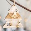 Árbol de Navidad de Madera Estrella de Cinco Puntas Alce Calcetines Colgante Pequeño Adornos Decorativos de Navidad Accesorios para Colgantes de Árbol de Navidad