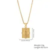 Collar Retro de Lujo Ligero de Acero Inoxidable Colgante Simple para Mujer Cadena para Clavícula Geométrica DIY Acero Inoxidable Certificado al por Mayor