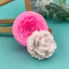 Molde de Silicone para Bolo com Flor de Rosa 3D Molde de Bolo Ferramenta Utensílio de Silicone para Assar Molde de Cubo de Gelo Flor