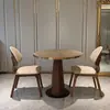 Mesa de comedor de madera maciza, lujo ligero y placa de roca, adecuada para uso comercial en hoteles, oficinas y para recepción, ocio y reuniones de negocios