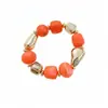 Pulsera elástica de acrílico con cuentas geométricas irregulares transfronteriza europea y americana, sensación de lujo ligero de alta gama, accesorio versátil para mujer
