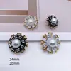 Botão transparente de alta qualidade com fivela de diamante, estilo Chanel, botão para casaco all-match, botão para costura à mão, botão para joias DIY