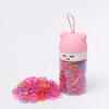 Banda para el cabello desechable de alta elasticidad para niños, estilo coreano, con forma de oso de fresa, color caramelo