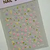 Pegatinas de Uñas de Flor de Gel de Colores 5D en Relieve Verano Pequeña Fresca Flor de Cinco Pétalos Pegatinas de Arte de Uñas Joyería Estilo Sl