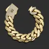 Pulseras Personalizadas para Hombre Hip-Hop Europeo y Americano Cadena Cubana Brillante de Oro de 14K Tendencia Versátil Joyería Transfronteriza Accesorios Más Vendidos